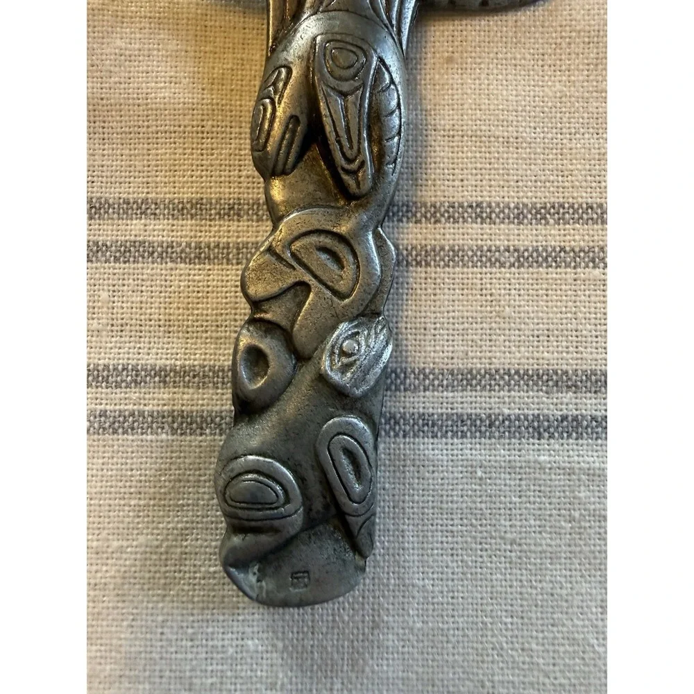 Vintage Boma Pewter Totem Bottle Opener - 1970's Alaska